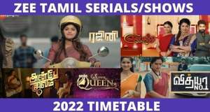 Zee Tamil Schedule Today 2022: TV Live Programs Movies Serials Timings List